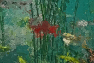 Oil paintings and various flowers, marine creatures, cats, dogs, lotus leaves, lotus flowers,...