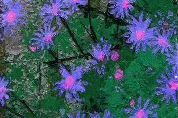 Oil paintings and various flowers, marine creatures, cats, dogs, lotus leaves, lotus flowers,...