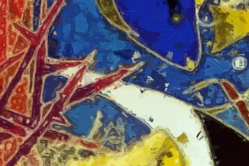 Oil paintings and various flowers, marine creatures, cats, dogs, lotus leaves, lotus flowers,...