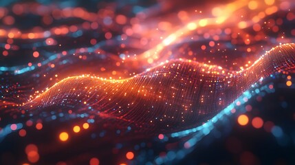 Obraz premium Abstract_interconnected_AI_nodes