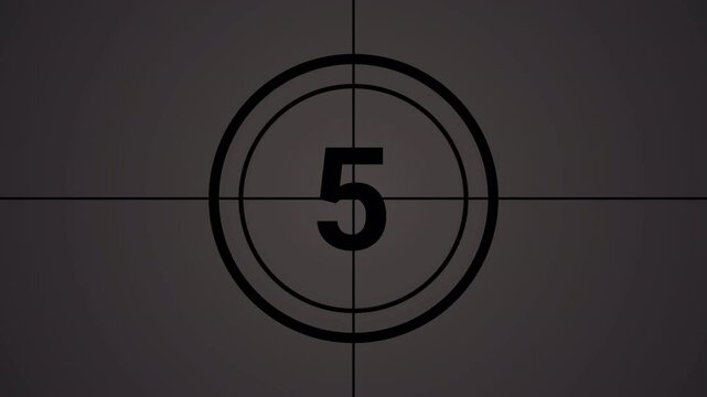 countdown timer 10 seconds animation retro projector style from ten to zero, in 4k ,Retro vintage style countdown animated video.