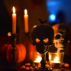 Spooky celebration halloween candlelight death
