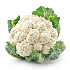 Fresh cauliflower isolated on a white background.