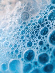 Close-up of blue soap bubbles