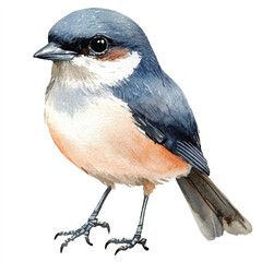 Shrike watercolor clipart illustration isolated