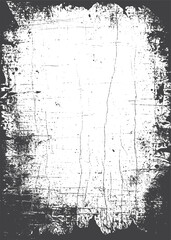 Black grunge texture border frame over white. vector grunge black frame with white background for your text