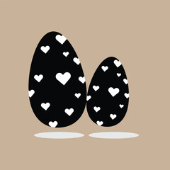  set of black easter egg icon illustration eps 10.