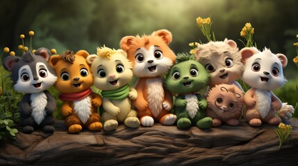 Naklejka premium World Animal Day is a global celebration aimed at raising awareness for animal rights and welfare, encouraging action to protect animals and their habitats