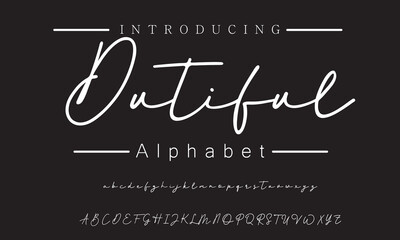 Obraz premium Luxury Script Signature Font for Elegant Invitations, Fashion Designers, and Corporate Logos