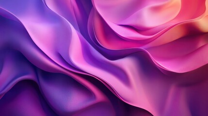 Obraz premium 3d rendering, abstract fashion background with curvy layers and folds. Drapery waving and fluttering. Modern ultraviolet wallpaper
