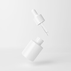 3d render cosmetic beauty serum dropper 