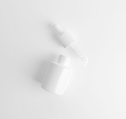 3d render cosmetic beauty serum dropper 