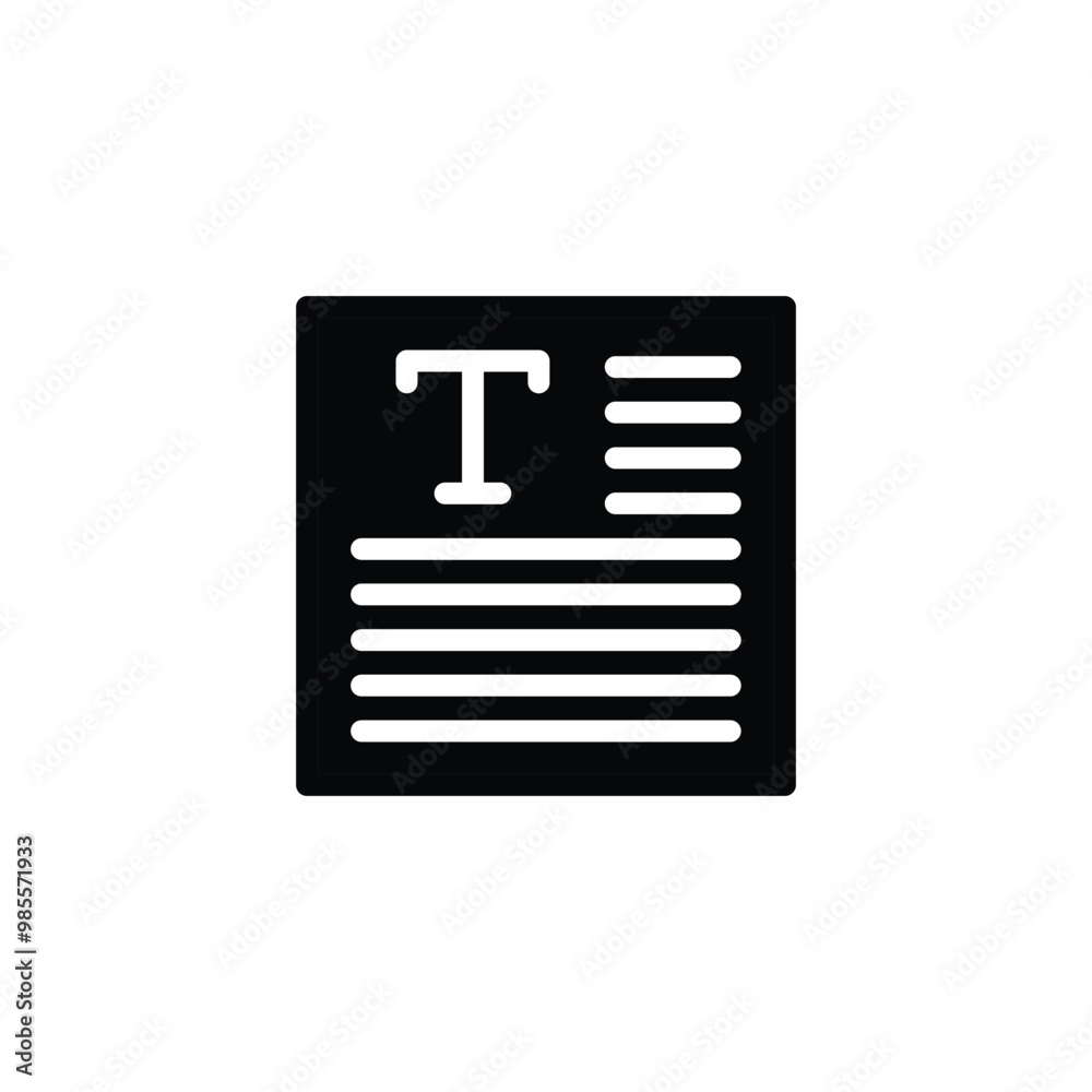 Fototapete paragraph solid icon vector design good for web or mobile app