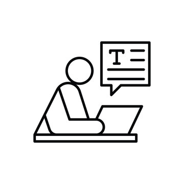 recommend clip art: storyteller thin outline icon vector design good for web or mobile app