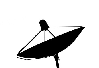 silhouette satellite dish transparent background