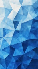 Fototapeta premium Abstract background with blue geometric triangles and white accents creating a modern and stylish design.