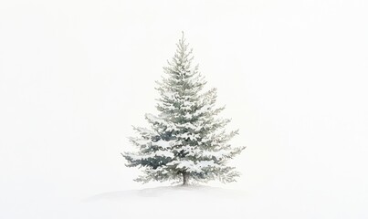 Obraz premium A white Christmas tree is the main focus of the image