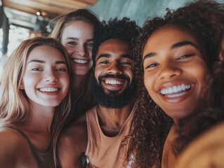Fototapeta premium Group Selfie