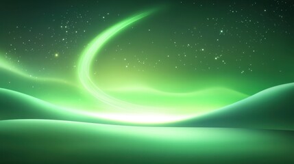 Fototapeta premium Enchanting green glow with a soft, ambient light and gentle gradients, perfect for a calming and inviting background