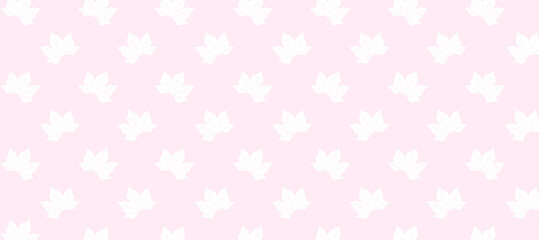 White autumn leaves in the pink background