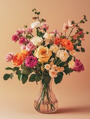 Obraz premium Colorful Flowers in Vase