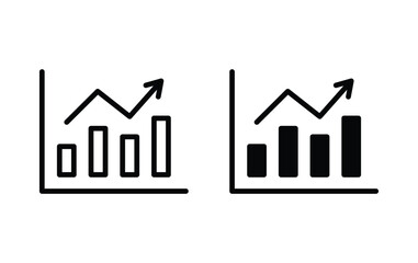Fototapeta premium growing graph icon, data sign vector