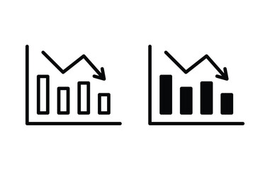 growing graph icon, data sign vector