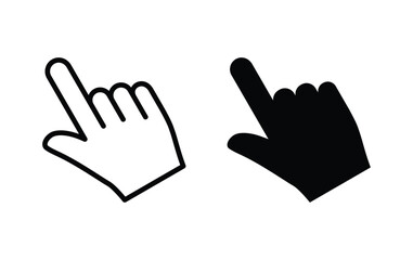 Fototapeta premium Hand cursor click icon vector