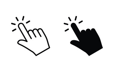 Hand cursor click icon vector