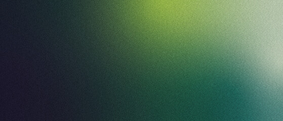Dark green And  blue glowing grainy gradient background with noise texture