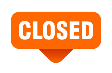 CLOSED STICKER