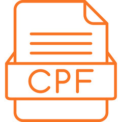 CPF File Format Vector Icon Design