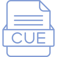 CUE File Format Vector Icon Design