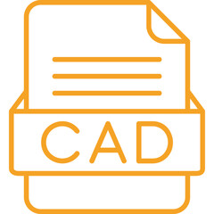 CAD File Format Vector Icon Design