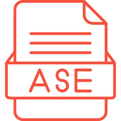 ASE File Format Vector Icon Design