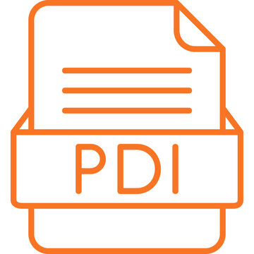PDI File Format Vector Icon Design