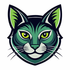 Green Cat Mascot 