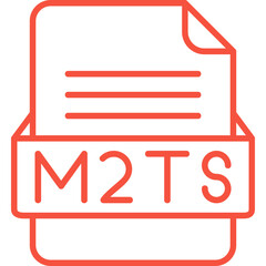 M2TS File Format Vector Icon Design