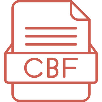CBF File Format Vector Icon Design