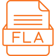 FLA File Format Vector Icon Design