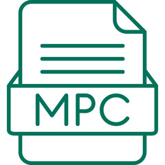 MPC File Format Vector Icon Design