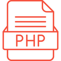 PHP File Format Vector Icon Design