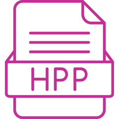 HPP File Format Vector Icon Design