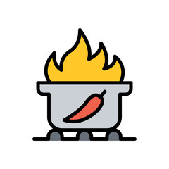 Spicy soup icon