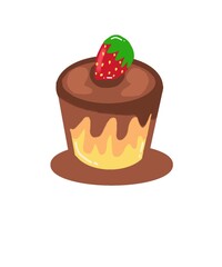 Desserts & Sweet Foods Flat Design Icon
