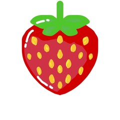 Vector fruits and vegetables icon set isolated on white background. Vector illustration.