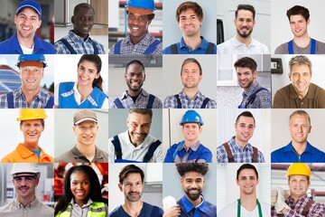 Professional Worker Group. Engineers, Handymen