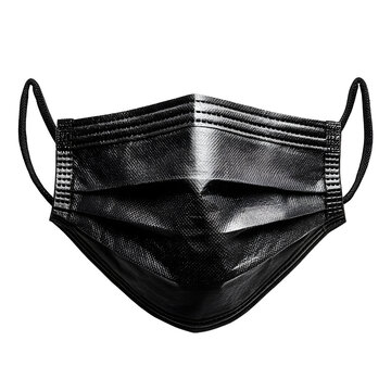 recommend clip art: Black disposable medical face mask design element