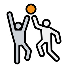 Playing basketball icon