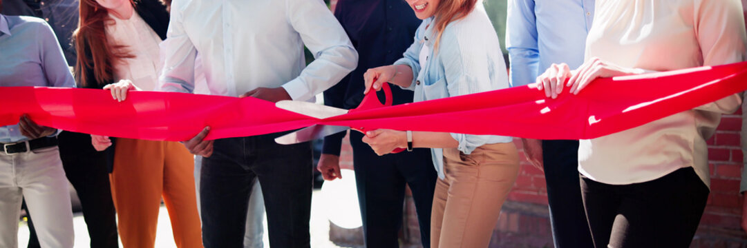 Cutting Ribbon Tape Ceremony